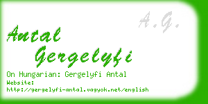 antal gergelyfi business card